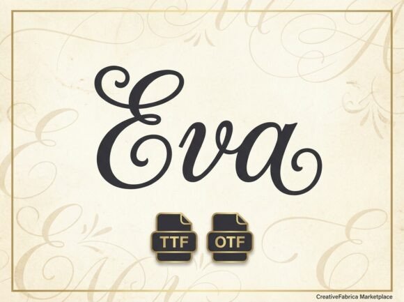 Eva Calligraphy Script: A Minimalist Masterpiece for Modern Design