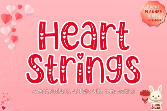 Heart Strings Font for Cricut and Valentine Crafts