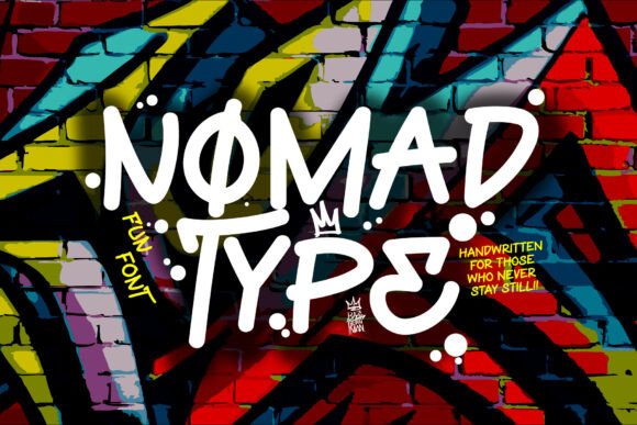 Nomad Type: A Bold Handwritten Display Font for Creative Expression