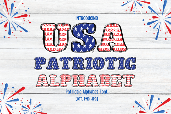 Patriotic Alphabet Color Font